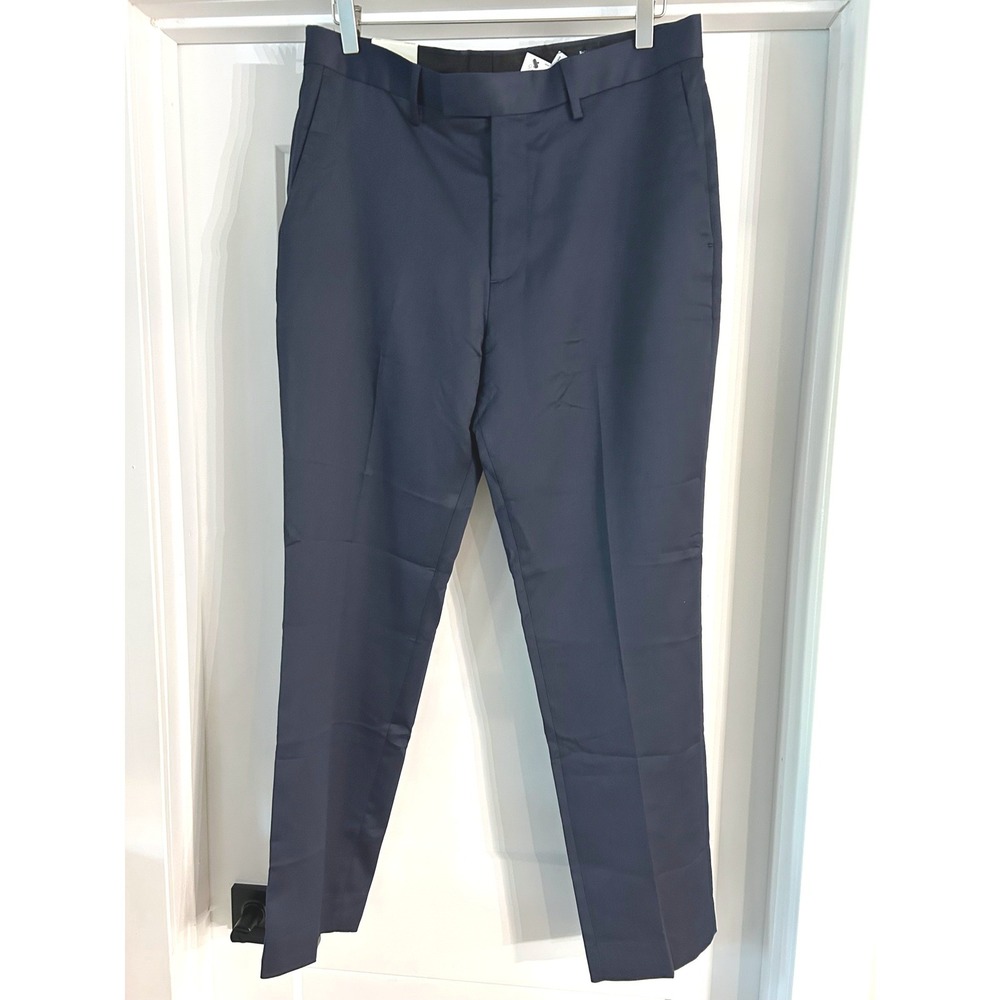 NEW Banana Republic Mens Navy Blue Tailored Trouser Pants 32x32 531844-01-1